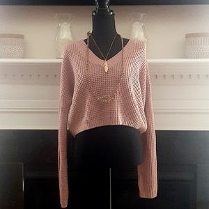 Aeropostale Rose Cropped Sweater